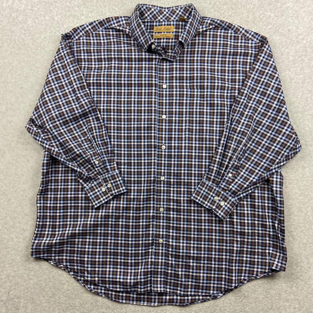 Roundtree & Yorke Shirt Mens 2XB Gold Label Non-Iron Perfect Performance Button